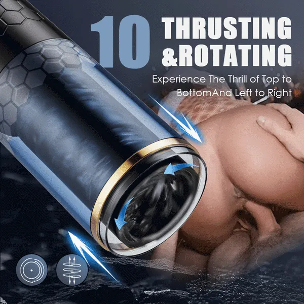 NyoKii Pre Order SWORDSMAN 10 Thrusting Spinning Suction Male Masturbator Male Sex Toys