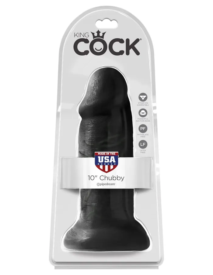 Pipedream King Cock 10 Chubby Black Dildos