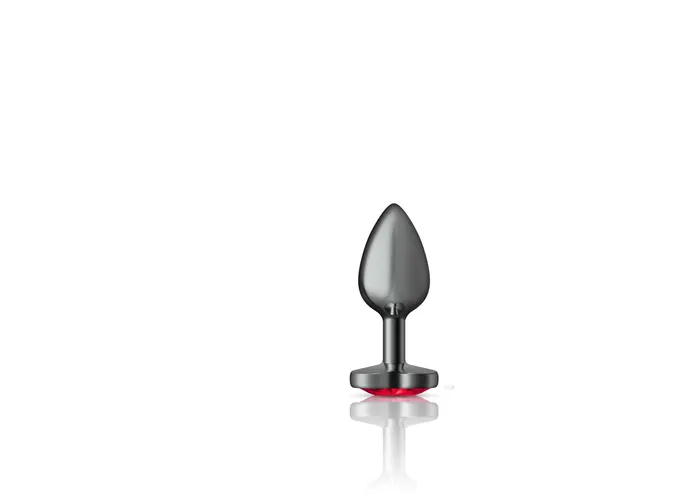 Viben Anal Cheeky Charms Gunmetal Metal Butt Plug Heart Dark Red Small Viben Anal Cheeky Charms Gunmetal Metal Butt Plug Heart Dark Red Small