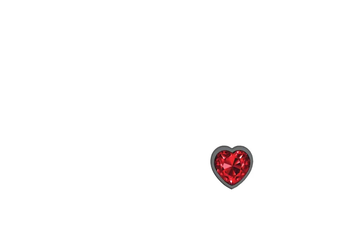 Viben Anal Cheeky Charms Gunmetal Metal Butt Plug Heart Dark Red Small Viben Anal Cheeky Charms Gunmetal Metal Butt Plug Heart Dark Red Small