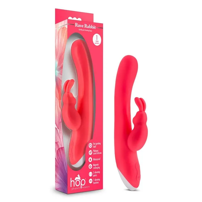 Vibrators Blush Novelties Hop Rave Rabbit Cerise
