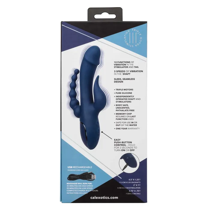 Vibrators CalExotics Iii Triple Orgasm Blue Vibrators CalExotics Iii Triple Orgasm Blue