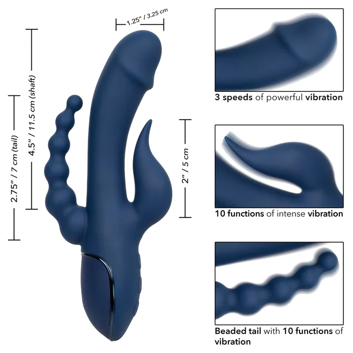 Vibrators CalExotics Iii Triple Orgasm Blue Vibrators CalExotics Iii Triple Orgasm Blue