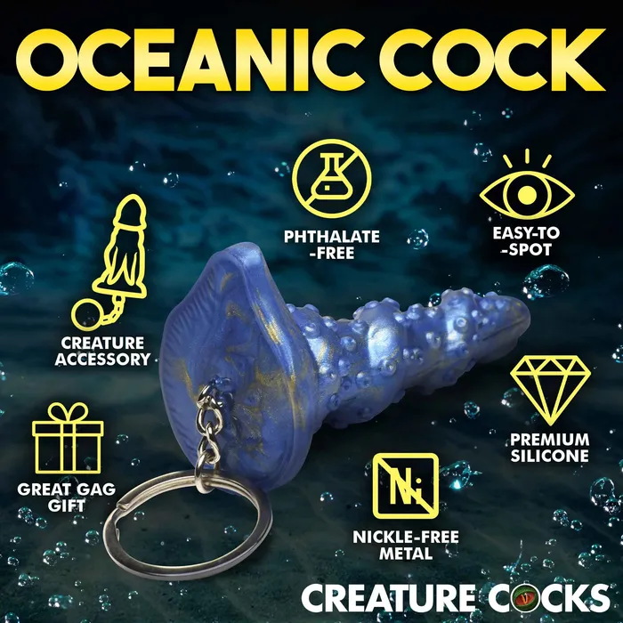 Vibrators XR Brands Creature Cocks Lord Kraken Keychain Blue Vibrators XR Brands Creature Cocks Lord Kraken Keychain Blue