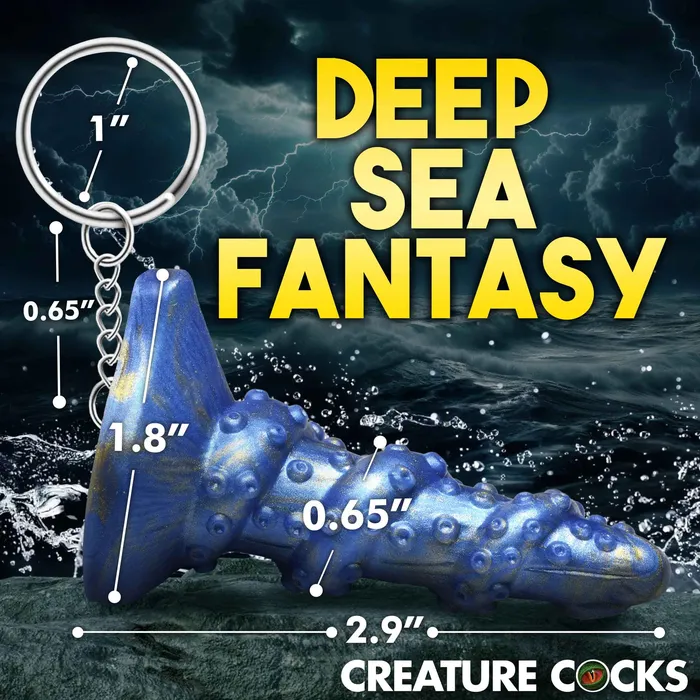 Vibrators XR Brands Creature Cocks Lord Kraken Keychain Blue Vibrators XR Brands Creature Cocks Lord Kraken Keychain Blue