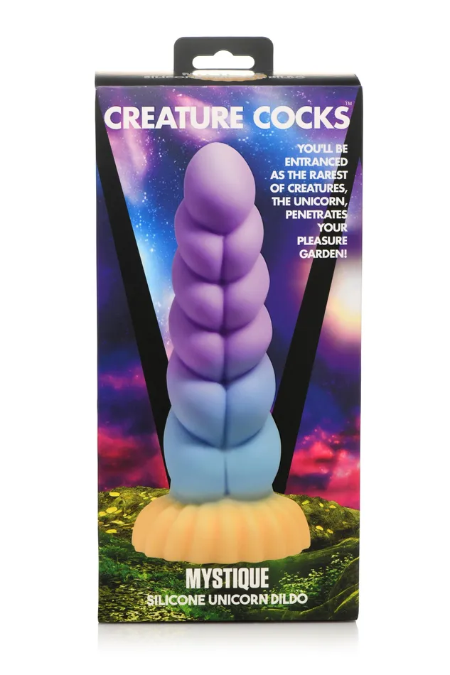 XR Brands Creature Cocks Dildos Mystique Silicone Unicorn Dildo XR Brands Creature Cocks Dildos Mystique Silicone Unicorn Dildo