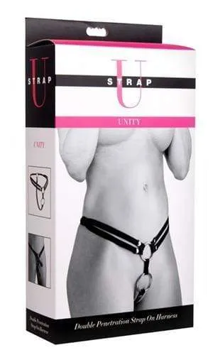 XR Brands Strap U Female Sex Toys Unity Double Penetration Strap on Harness XR Brands Strap U Female Sex Toys Unity Double Penetration Strap on Harness