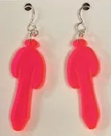 Al the Rebel Male Sex Toys Penis Acrylic Earrings