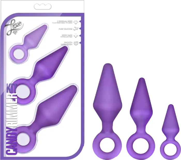 Blush Novelties Anal Candy Rimmer Kit Sex Toy Anal Plug Pleasure Purple