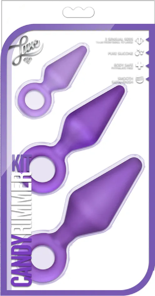 Blush Novelties Anal Candy Rimmer Kit Sex Toy Anal Plug Pleasure Purple