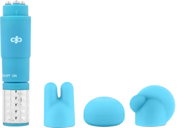 Blush Novelties Vibrators Revitalize Massage Kit Multi Function Vibrator Sex Toy Adult Pleasure Blue