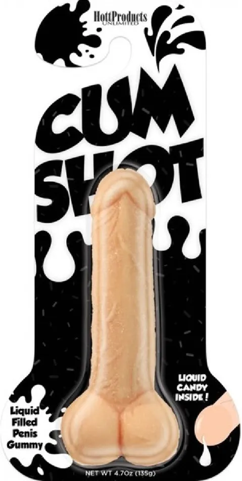 Cumshot Liquid Filled Penis Gummy Hott Products Unlimited Male Sex Toys