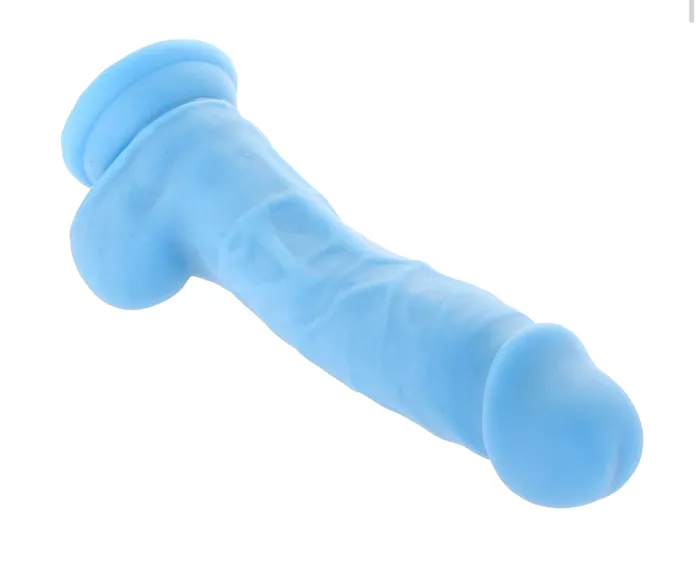 Erotica Adult Toys Neo 75 Inch Dual Density Cock with Balls in Blue Dildos