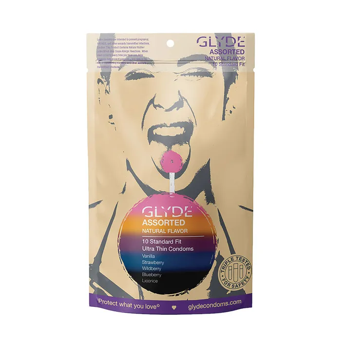 Glyde Female Sex Toys Glyde Ultra Condoms Organic Assorted Flavors 10pk