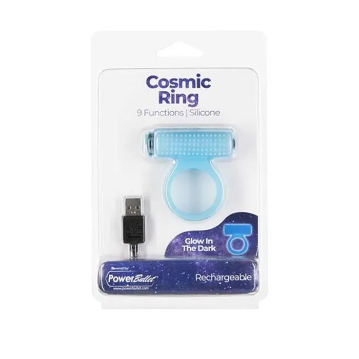 Power bullet Cosmic Cock Ring w Bullet Glow in the Dark PowerBullet Female Sex Toys
