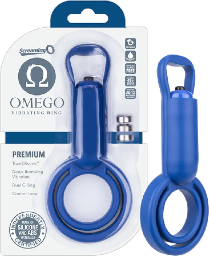Screaming O Couples OMEGO Vibrating Ring Blue Adult Sex Toy Pleasure Orgasm Screaming O Couples OMEGO Vibrating Ring Blue Adult Sex Toy Pleasure Orgasm