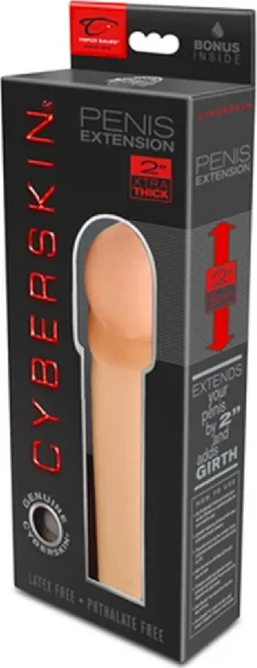 Topco Sales Male Sex Toys 2 Xtra Thick Penis Extension Flesh