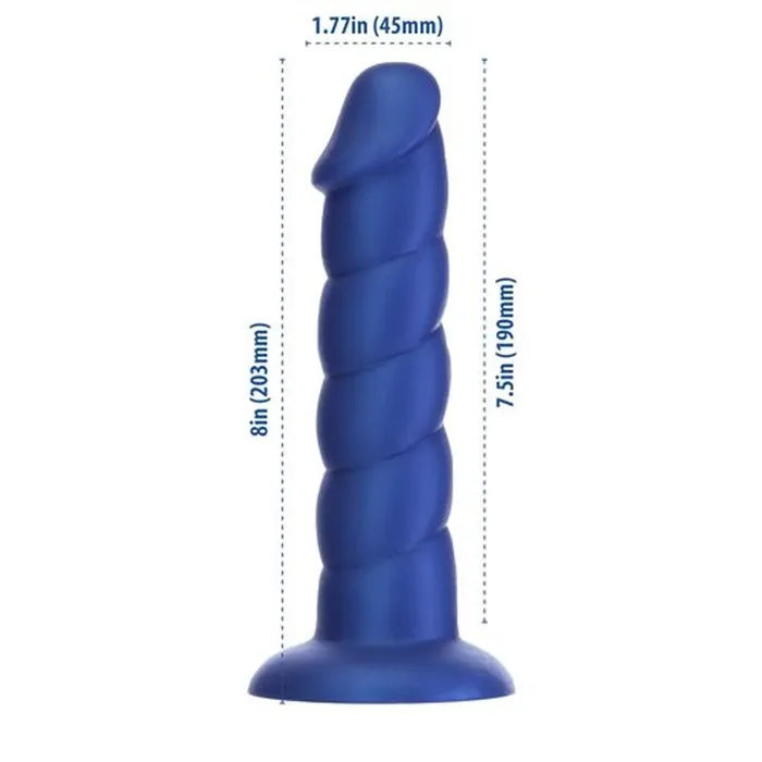 Unicorn Dildo 8in Blue Addiction Dildos