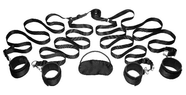XR Brands Anal Bedroom Restraint Kit Black