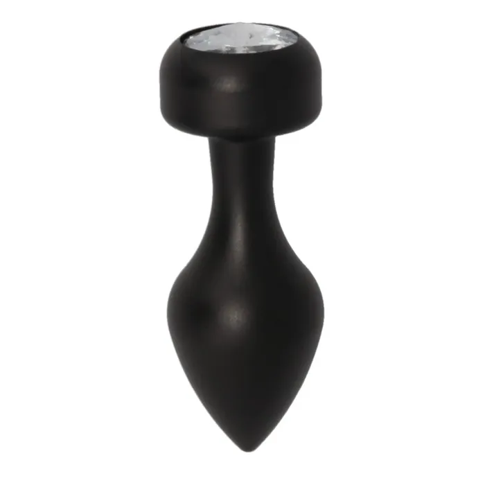 BUM FUN Anal BOTTOM JEWELS BLACK ALLOY W CLEAR JEWEL PLUG BUM FUN Anal BOTTOM JEWELS BLACK ALLOY W CLEAR JEWEL PLUG