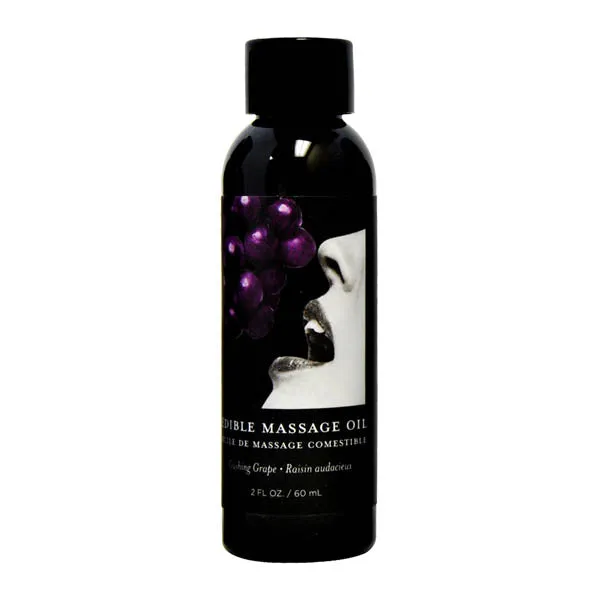 Couples Earthly Body Edible Massage Oil Gushing Grape Flavoured 59 ml Bottle Couples Earthly Body Edible Massage Oil Gushing Grape Flavoured 59 ml Bottle