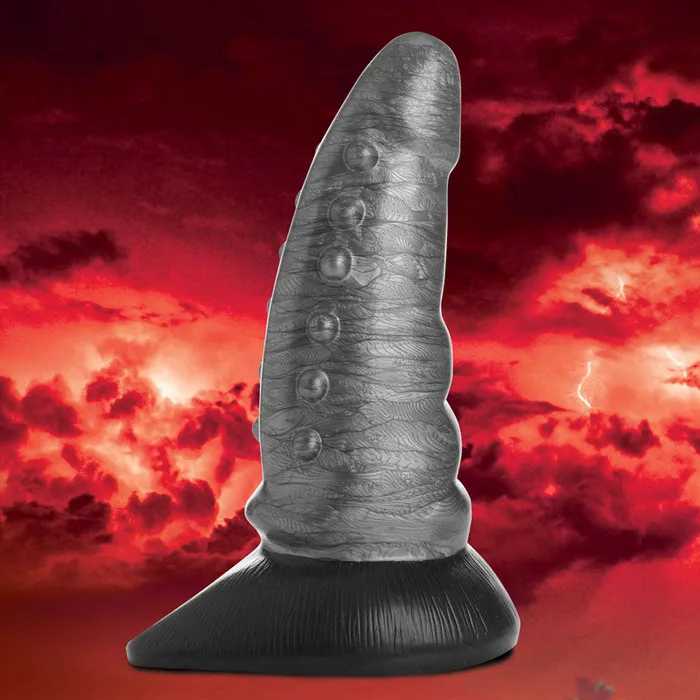Dildos XR Brands Creature Cocks Beastly Tapered Bumpy Silicone Dildo Silver 21 cm Bumpy Dildo Dildos XR Brands Creature Cocks Beastly Tapered Bumpy Silicone Dildo Silver 21 cm Bumpy Dildo