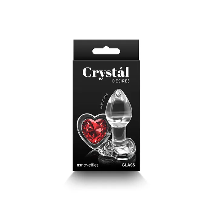 Anal NS Novelties Crystal Desires Red Heart Small