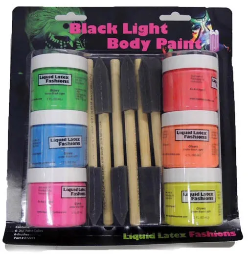 Blacklight Kit With 6 Free Brushes Liquid Latex Fashions Couples