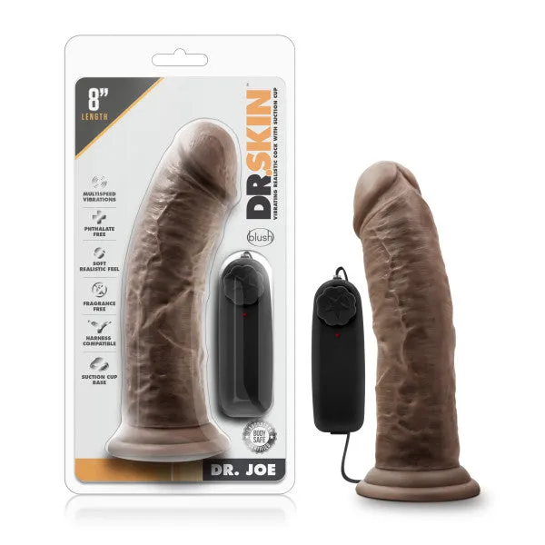 Blush Novelties Dr Skin Dr Joe 8in Vibrating Cock With Suction Cup Chocolate Female Sex Toys Blush Novelties Dr Skin Dr Joe 8in Vibrating Cock With Suction Cup Chocolate Female Sex Toys