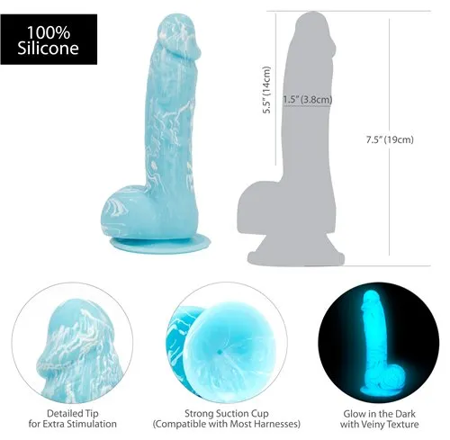 BMS Enterprises Dildos Addiction 100 Silicone Luke 75 Blue Gid 