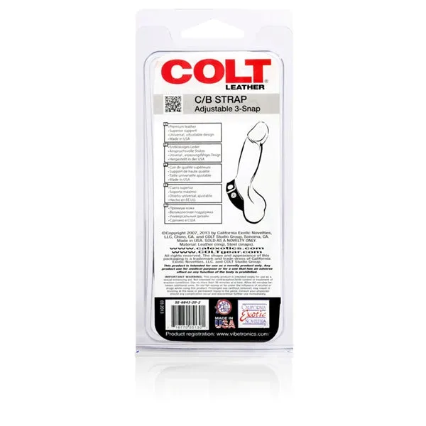 California Exotic Novelties Restraints Colt Adjust 3 Snap Leather