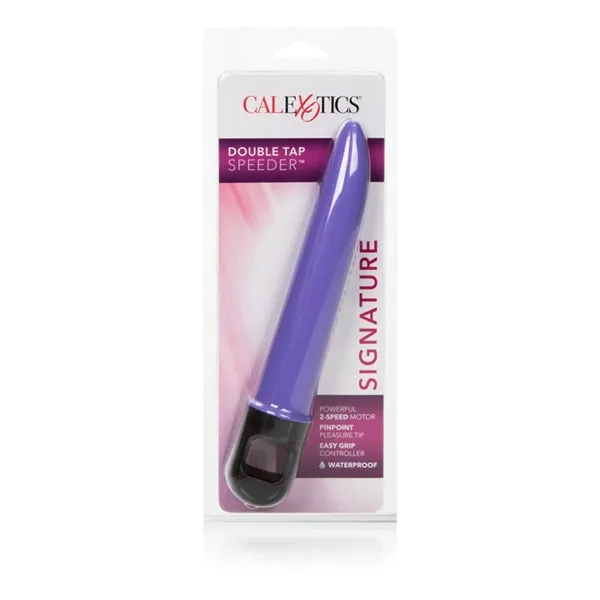 California Exotic Novelties Vibrators Double Tap Speeder 6 12in Purple