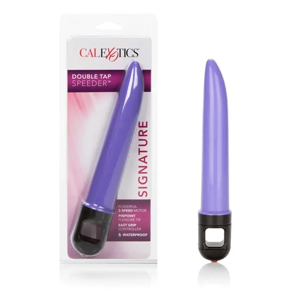 California Exotic Novelties Vibrators Double Tap Speeder 6 12in Purple
