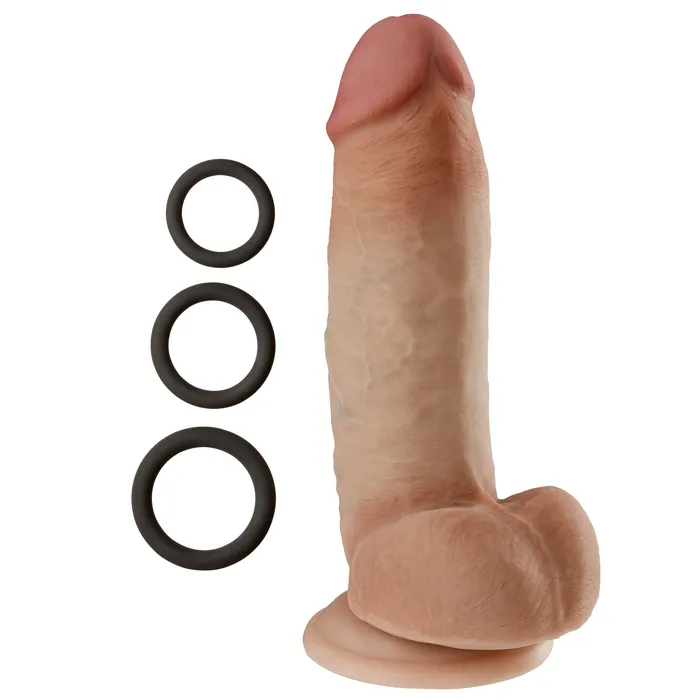 Cloud 9 Dual Density Real Touch Thick With Realistic Painted Veins Balls 8 In With Cloud 9 Novelties Female Sex Toys
