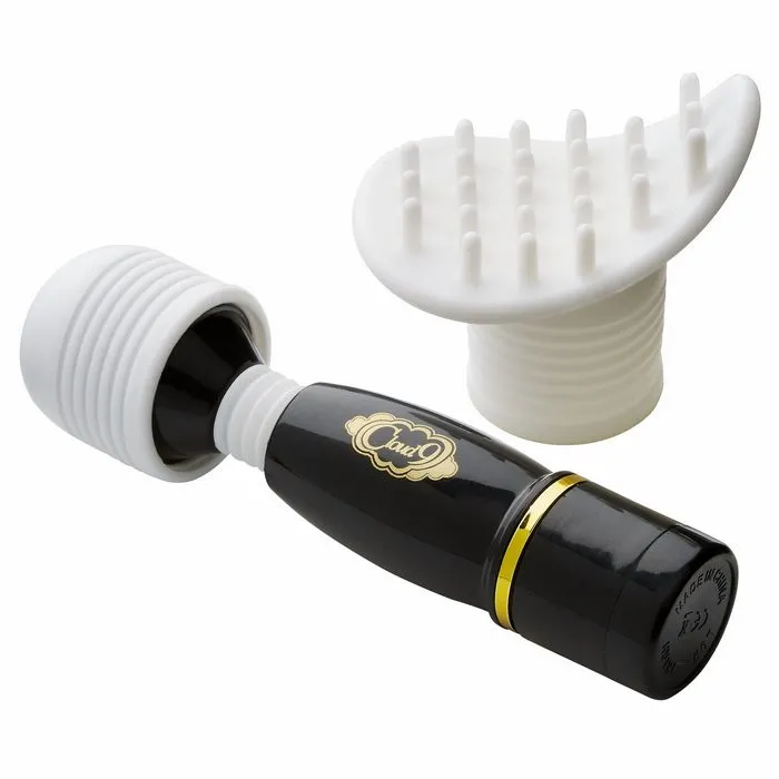 Cloud 9 Pro Sensual Mini Wand WBonus Tip Travel Pouch Black Cloud 9 Novelties Vibrators