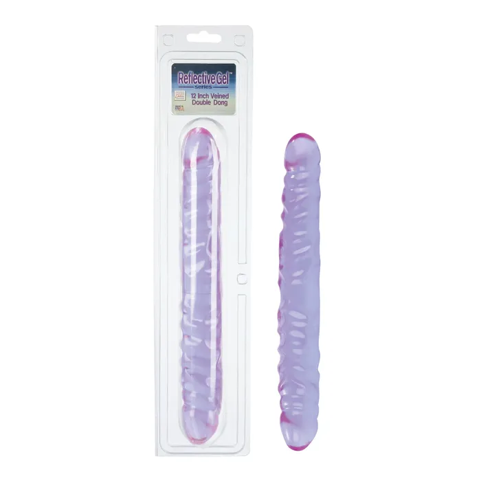 Dildos California Exotic Novelties Reflective Gel Veined Double Dong 12in Dildos California Exotic Novelties Reflective Gel Veined Double Dong 12in