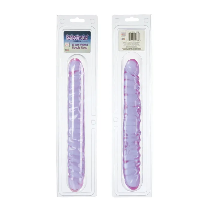 Dildos California Exotic Novelties Reflective Gel Veined Double Dong 12in Dildos California Exotic Novelties Reflective Gel Veined Double Dong 12in