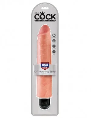 Dildos Pipedream Products King Cock 10 Vibrating Stiffy Beige 