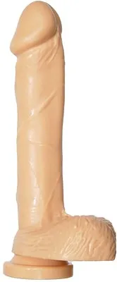 Dildos SI Novelties Ignite Cock WBalls 8in Flesh WSuction Cup