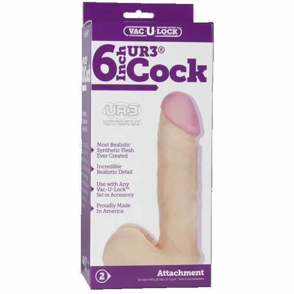 Dildos Vac U Lock 6in Cock Attachment Doc Johnson Novelties
