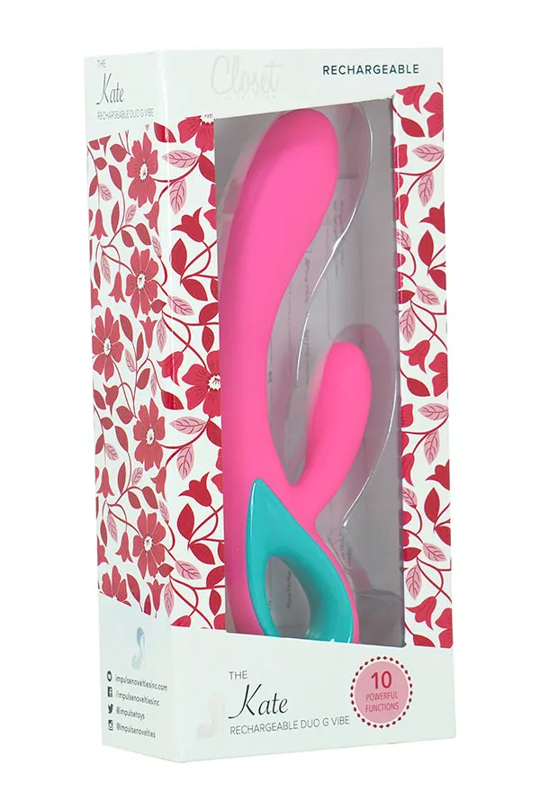 Kate Rechargeable Duo G Vibrator Pink Impulse Novelties Vibrators