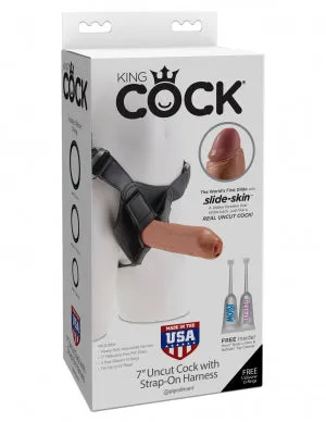 King Cock 7 Uncut WStrap On Harness Tan Pipedream Products Female Sex Toys King Cock 7 Uncut WStrap On Harness Tan Pipedream Products Female Sex Toys