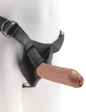 King Cock 7 Uncut WStrap On Harness Tan Pipedream Products Female Sex Toys