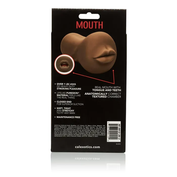 Male Sex Toys California Exotic Novelties Stroke It Mouth Brown