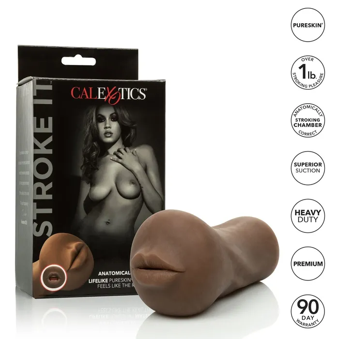 Male Sex Toys California Exotic Novelties Stroke It Mouth Brown