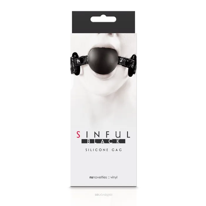 NS Novelties Sinful Soft Silicone Gag Black Anal NS Novelties Sinful Soft Silicone Gag Black Anal