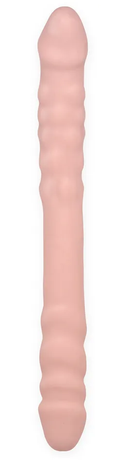Pipedream Products Basix Rubber Works 16in Double Dong Flesh Dildos