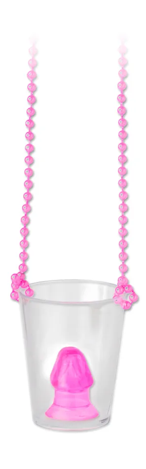 Pipedream Products Dildos Bachelorette Pecker Shot Glass Necklace Clear