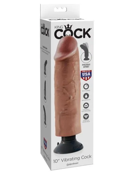 Pipedream Products Dildos King Cock 10in Vibrating Tan