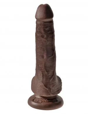 Pipedream Products Dildos King Cock 6 Cock WBalls Brown 